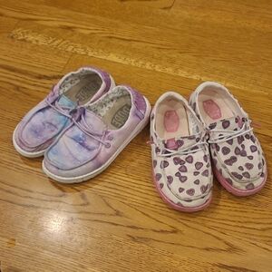 Purple and Pink KIDS HEY DUDES